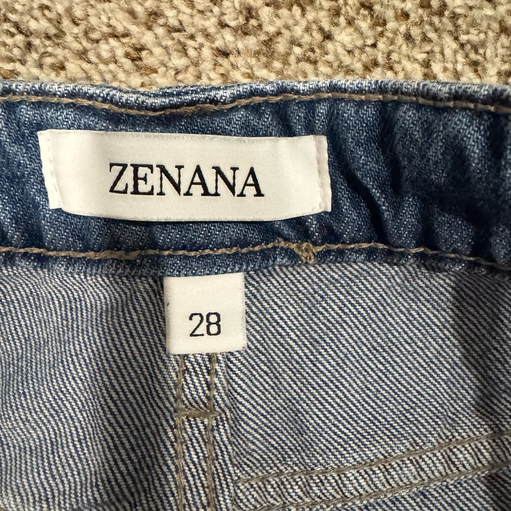 NWOT- Zenana Outfitters Blue Achilles Ultra Rise Flare Wide-Leg Jeans - Picture 7 of 8